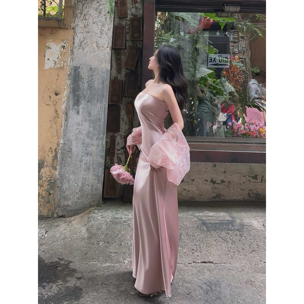 [LIVE - HỎA TỐC] ĐẦM LỤA CÚP NGỰC FAIRY DÁNG DÀI TÔN DÁNG FFCLUB