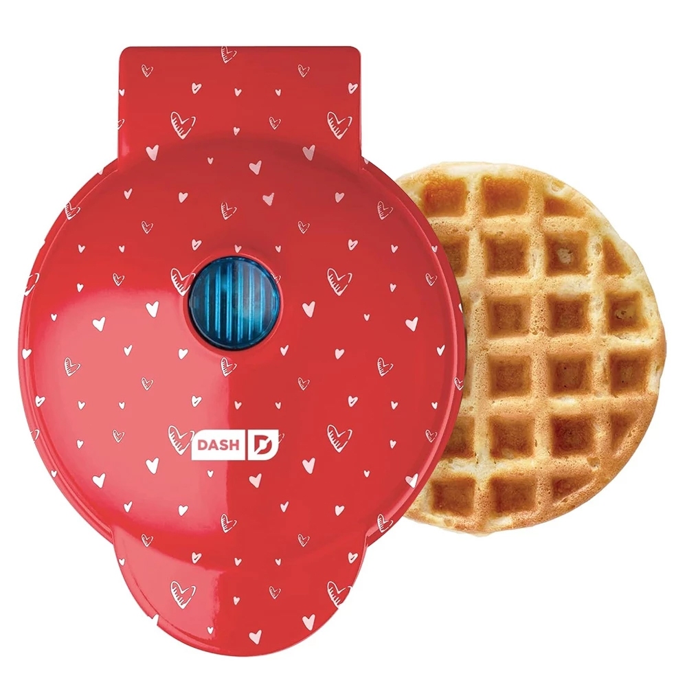 Aimi Phiên bản giới hạn Vỏ trái tim Tết máy làm bánh waffle mini máy làm bánh Máy nướng bánh