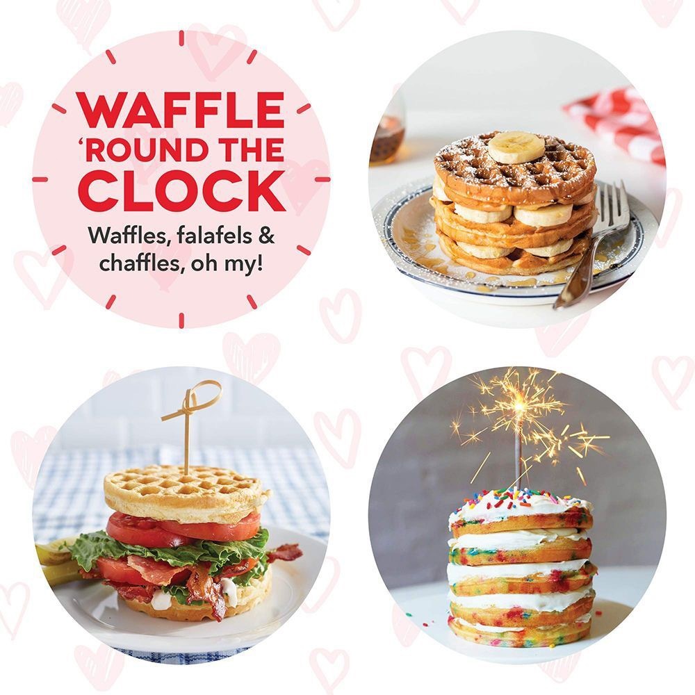 Aimi Phiên bản giới hạn Vỏ trái tim Tết máy làm bánh waffle mini máy làm bánh Máy nướng bánh