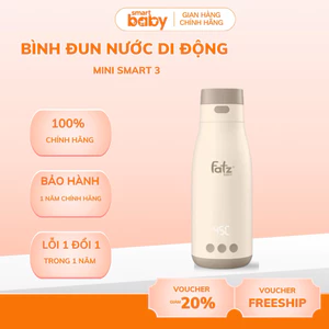 BÌNH ĐUN VÀ HÂM NƯỚC PHA SỮA DI ĐỘNG MINI SMART 3- FB3621FD FATZ BABY