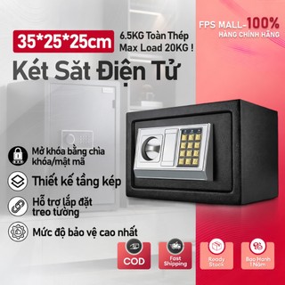 két sắt mini Khóa điện tử chống cháy mini , 2 phương pháp mở khóa, độ bảo mật cao, bảo hành 3 năm