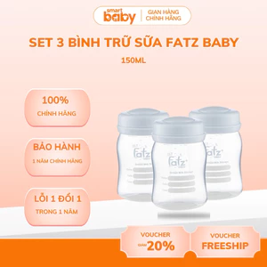 Bộ 3 bình trữ sữa 150ml Fatz Baby FB0120N