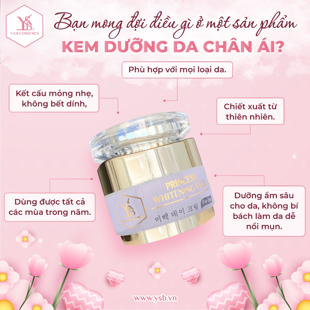[GIÁ SỐC 95K - 30g] Kem Ngày Sữa Ong Chúa YSB - Nâng Tone Trắng Sứ, Thay Thế Kem Nền (Hàng Hãng)