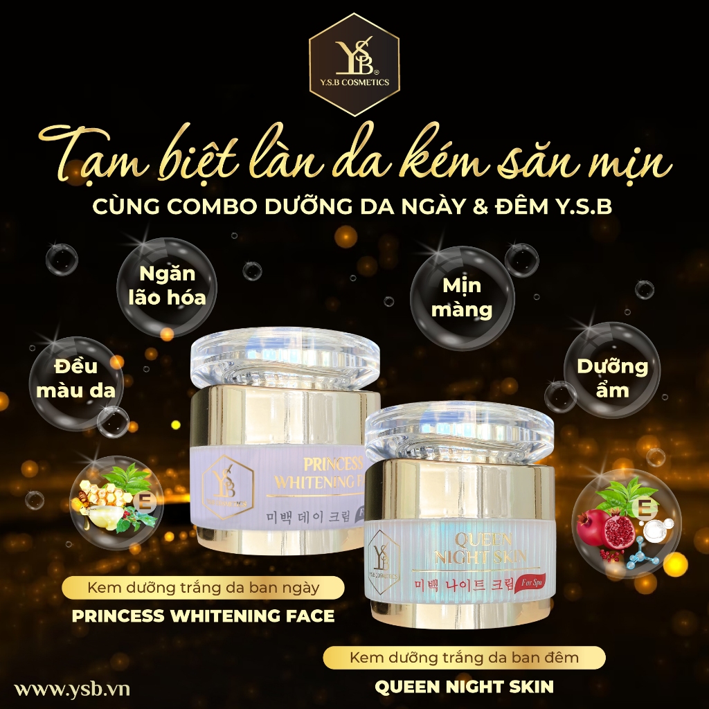 [GIÁ SỐC 95K - 30g] Kem Ngày Sữa Ong Chúa YSB - Nâng Tone Trắng Sứ, Thay Thế Kem Nền (Hàng Hãng)