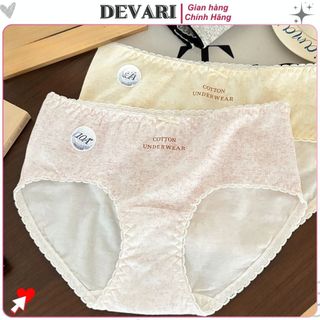 Quần lót cotton nữ cao cấp thoáng khí mềm mại cạp vừa tôn dáng gợi cảm đáy lót 2 lớp DEVARI L5210