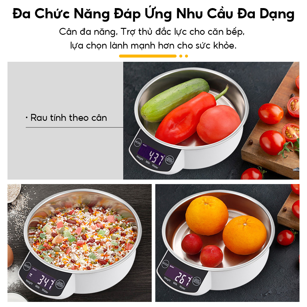 Cân Điện Tử Màn Hình Cảm Ứng LED 5kg/1g Chuyên Dụng Cho pha chế cà phê