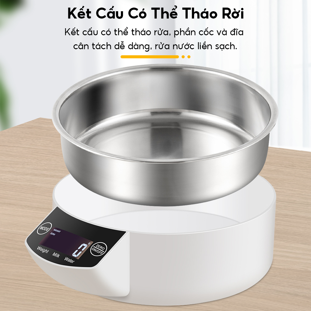 Cân Điện Tử Màn Hình Cảm Ứng LED 5kg/1g Chuyên Dụng Cho pha chế cà phê