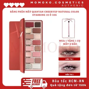 QianYan Bảng Phấn Mắt Qianyan Cheeryep Natural Color Starring 16 Ô Màu Đa Dạng Có Nhũ Lì Lấp Lánh 16g