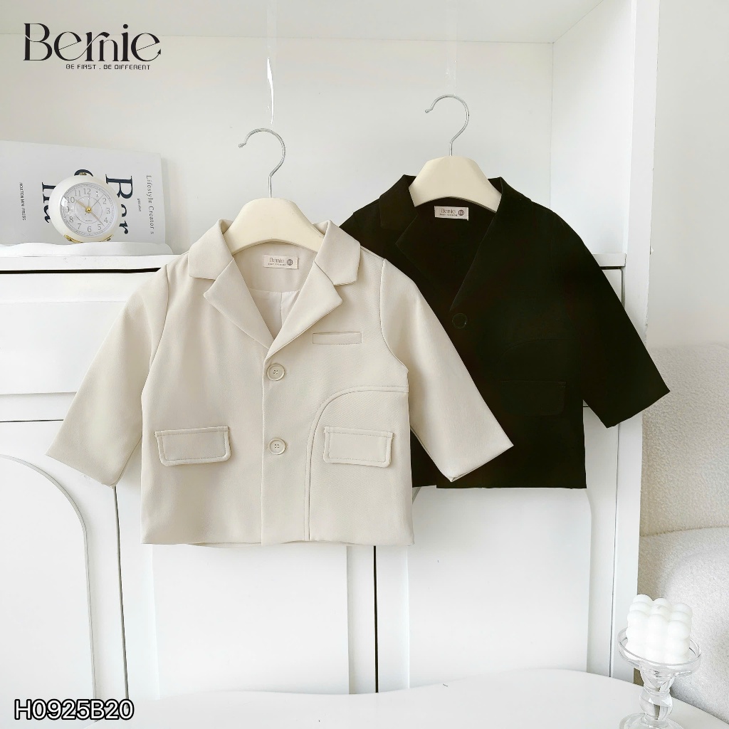 [Chính hãng Bernie] Bộ vest công tử cho bé, bộ vest 3 chi tiết công tử bảnh bao cho bé (vest, quần, nơ)