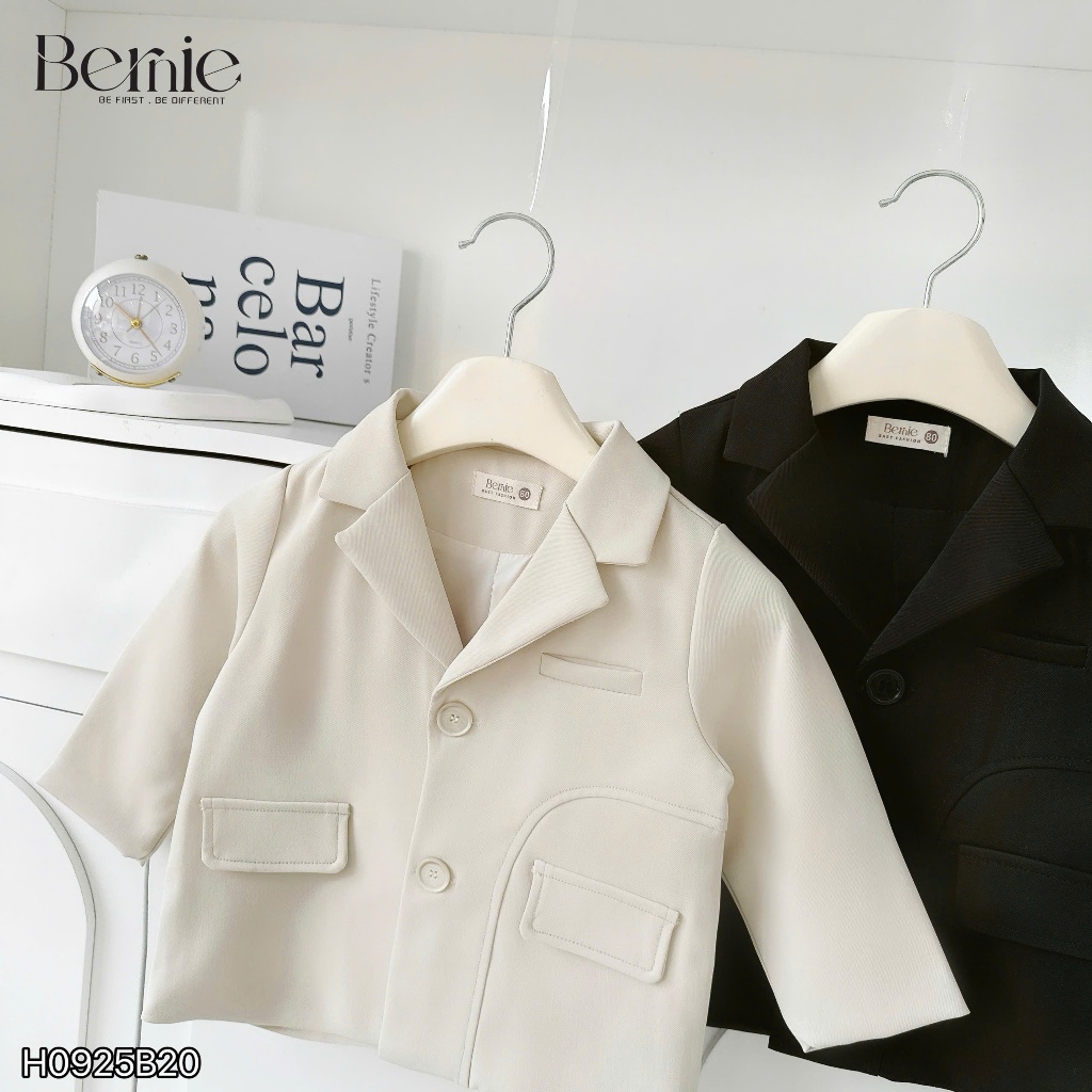 [Chính hãng Bernie] Bộ vest công tử cho bé, bộ vest 3 chi tiết công tử bảnh bao cho bé (vest, quần, nơ)