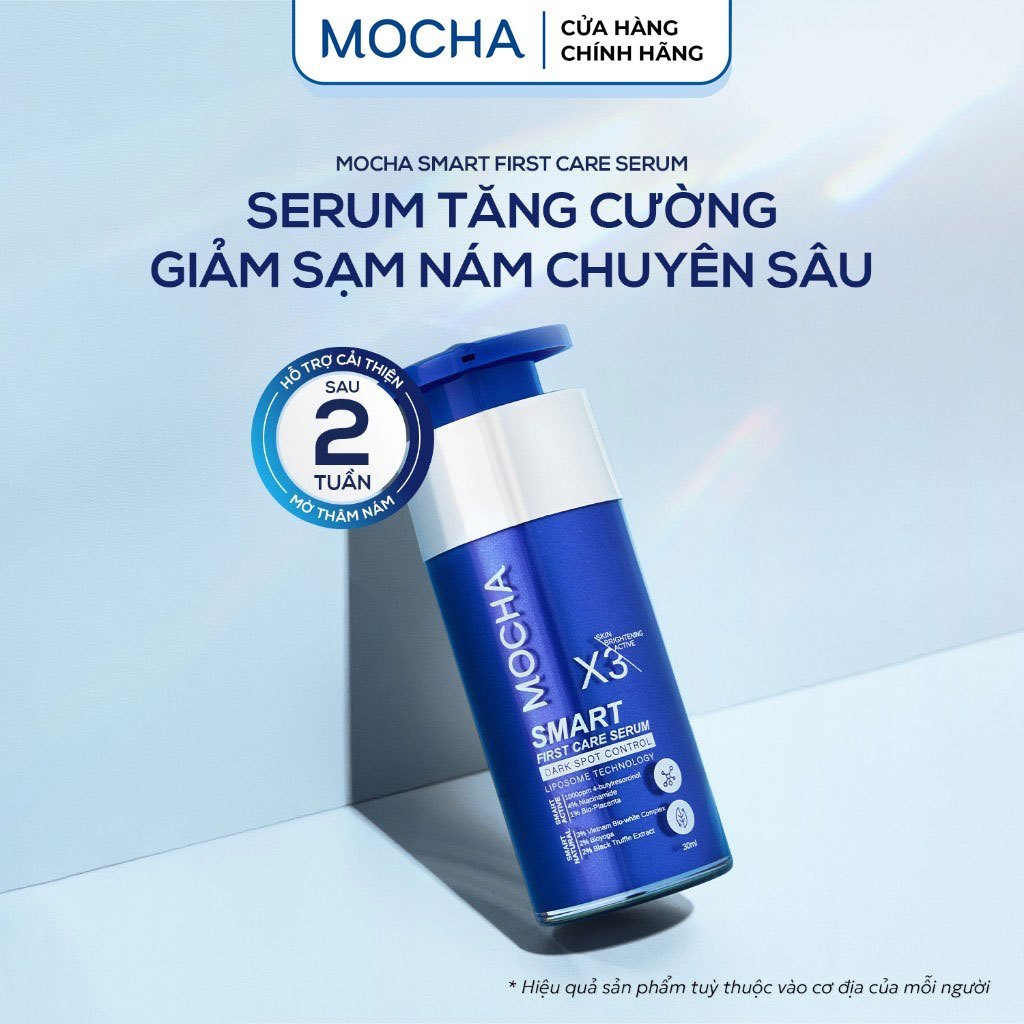 Combo Kem Giảm Sạm Nám Chuyên Sâu Mocha Smart Brightening Cream 30gr - Tinh Chất Giảm Sạm Nám 30ml