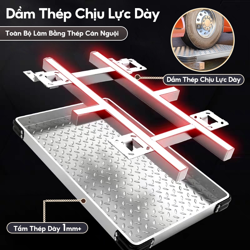 Xe đẩy hàng Xe Đẩy Gấp Gọn,Thép Bánh xe chống ồn Tải Trọng 600kg Gấp Gọn Tiện Lợi 4 bánh xe