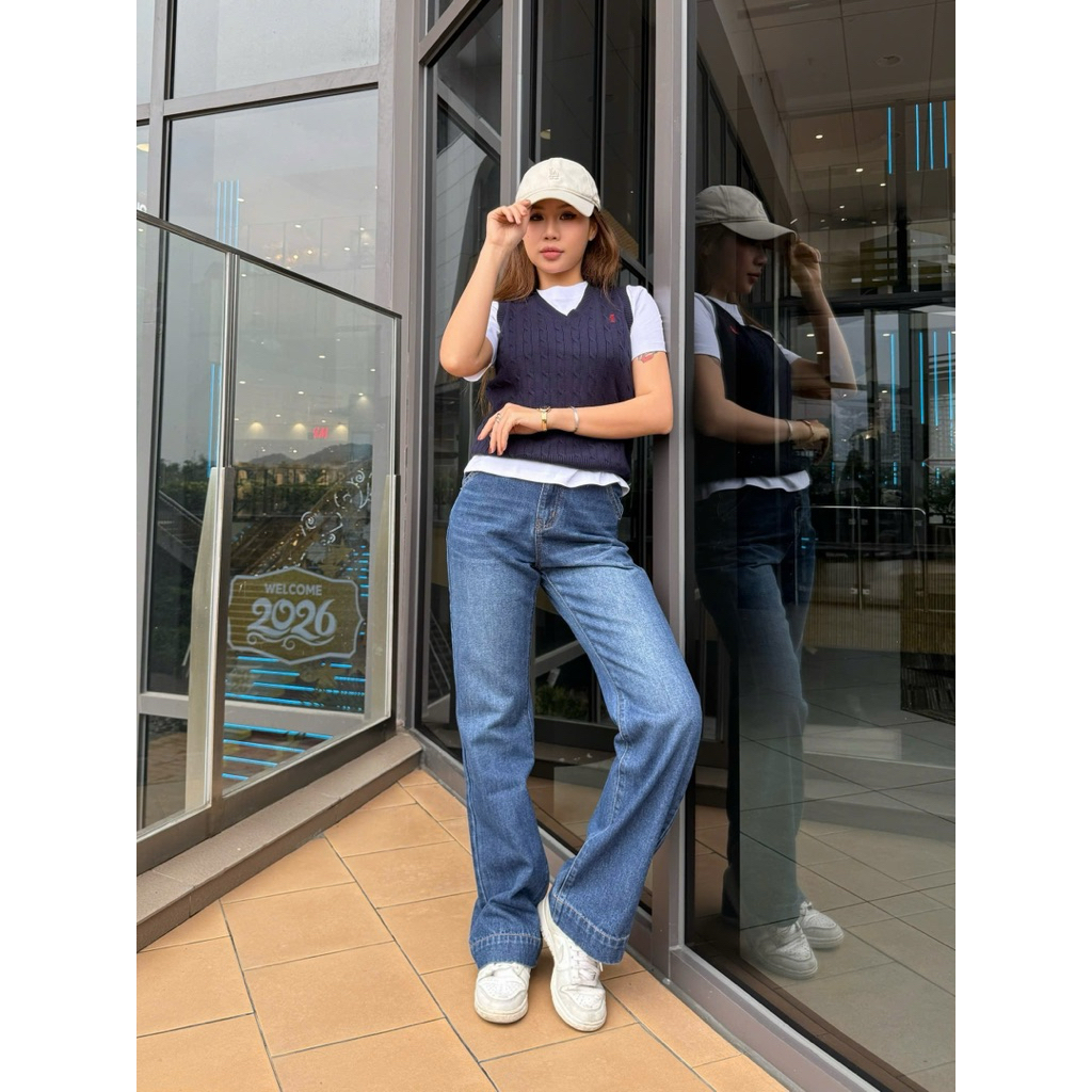 [Middua] JN163 Jeans loe không ôm đùi, túi xéo