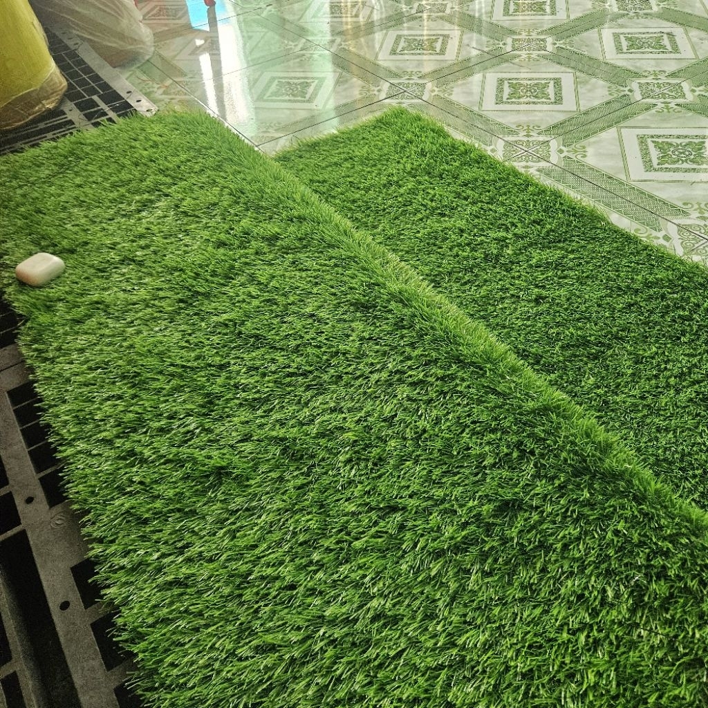 1m x 3m thảm cỏ nhân tạo 3cm cao cấp đế đúc dẻo không bụi đen, trải sàn, lối đi, sân vườn và dán tường