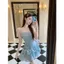 Váy hai dây xẻ tà mặc được 3 kiểu cho hot girl khí chất thắt nơ nhiều cách mặc váy thắt eo váy liền