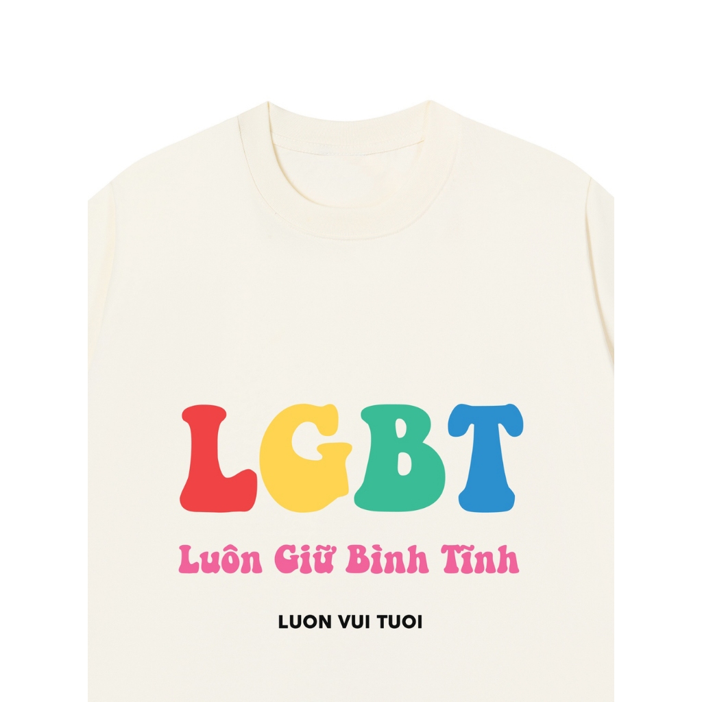 Áo Vớ Vẩn Vui Tươi Áo Thun LGBT Cotton 100% Oversize REDLABEL Nam Nữ TS52