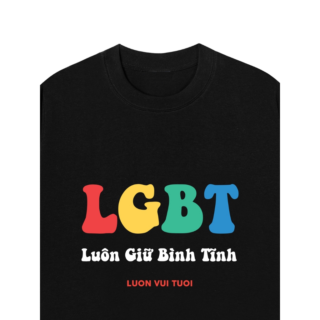 Áo Vớ Vẩn Vui Tươi Áo Thun LGBT Cotton 100% Oversize REDLABEL Nam Nữ TS52