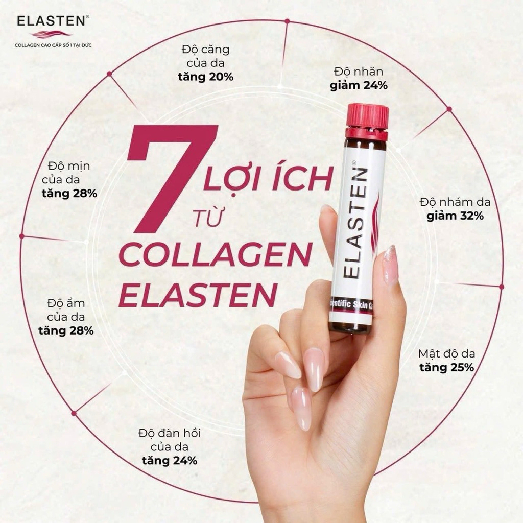 { Hàng công ty } Nước uống Collagen Elasten 25ml x 28+2 ống