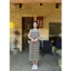 Đầm ba lỗ nữ bầu bigsize chubby mặc nhà đi chơi dễ thương xinhVáy sát nách dáng dài suông form rộng kẻ ngang T1319G