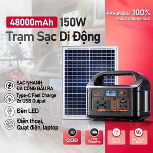 Trạm sạc di động 150W 768Wh - SẠC 6 THIẾT BỊ, PIN LiFePO4 CHỐNG CHÁY, ĐÈN LED - ĐI PHƯỢT/CẮM TRẠI