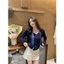 Áo khoác nhẹ basic thu đông thắt nơ dài tay thanh lịch Áo cardigan len phối khăn lụa cổ V nhiều màu T1406G