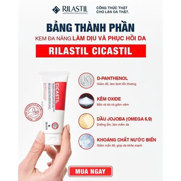 Kem Dưỡng Phục Hồi Làm Dịu Da Rilastil Cicastil 40ml - Phương An House