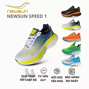 Giày Chạy Bộ NewSun Speed 1 – Đế EVA Đàn Hồi – Nhẹ Êm – Thoáng Khí – Chạy 1–15km – Sneaker Thể Thao Nam Nữ