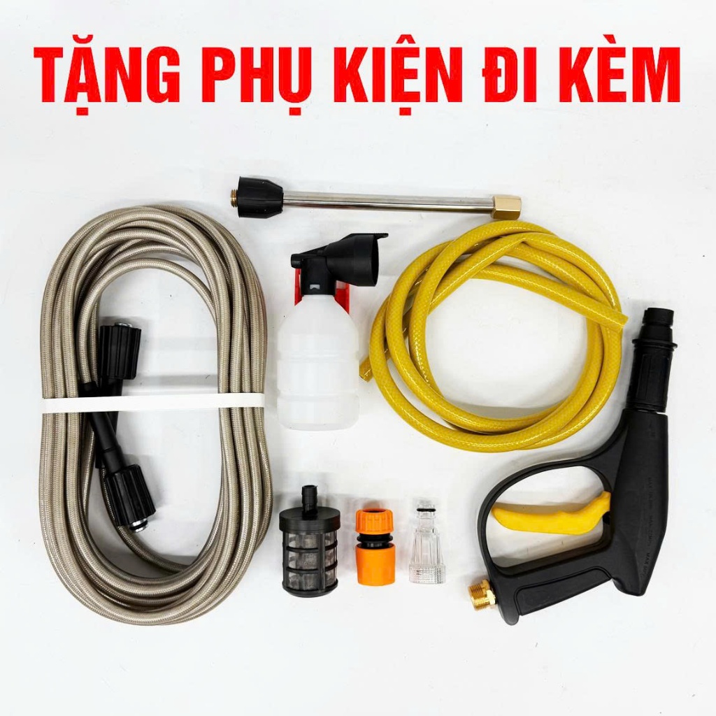 [Có Áp Chống Giật] Máy Rửa Xe Điện WORKFIX WF-CWR3200PRO Áp Lực Cao 180 Bar, 3200W FULL PHỤ KIỆN