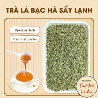 Trà lá bạc hà cuộn sấy lạnh 100g, bạc hà vo viên, trà giả nhiệt, thanh mát, tốt cho tiêu hóa - Lãn Ông
