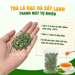 Trà lá bạc hà cuộn sấy lạnh 100g, bạc hà vo viên, trà giả nhiệt, thanh mát, tốt cho tiêu hóa - Lãn Ông