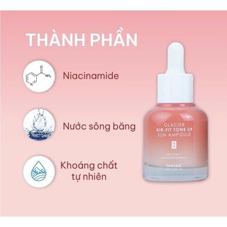 Serum Chống Nắng Dưỡng Trắng Nâng Tone Feelxo Glacier Air-Fit Tone Up Sun Ampoule SPF50PA (30ml)