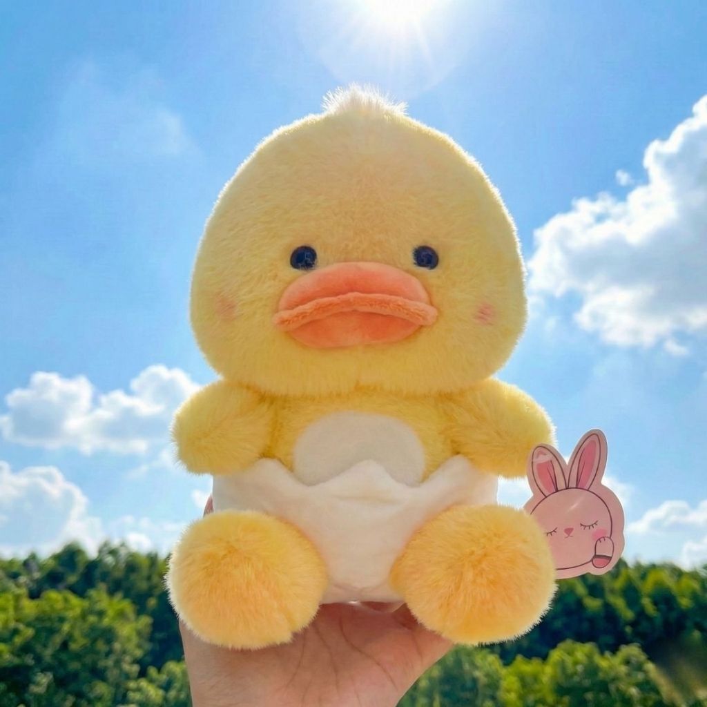 Gấu Bông Vịt/Gà, Khủng Long Mini Đeo Tã Trứng Siêu Cấp Đáng Yêu Lông Tơ Non Mềm Mại Quà Tặng Cho Bé,Bạn Gái