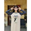 Đầm bầu bigsize chubby nữ cute Váy dài suông không cổ hình chú gấu đội mũ thu đông dài tay màu raglan phối tay T1437G
