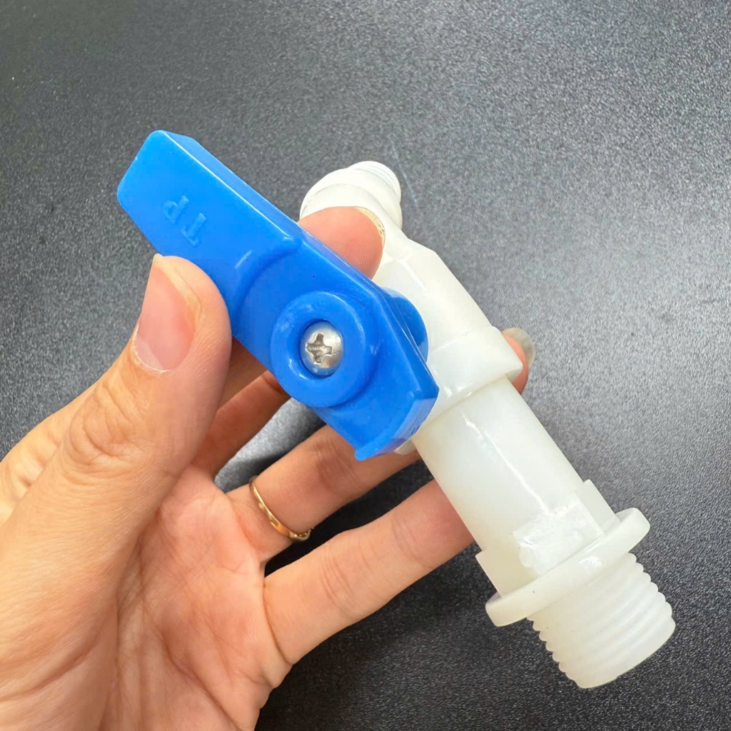 VÒI NƯỚC NHỰA PVC REN 20 – KHÓA VẶN TAY – DÙNG CHO ỐNG NƯỚC, TƯỚI CÂY