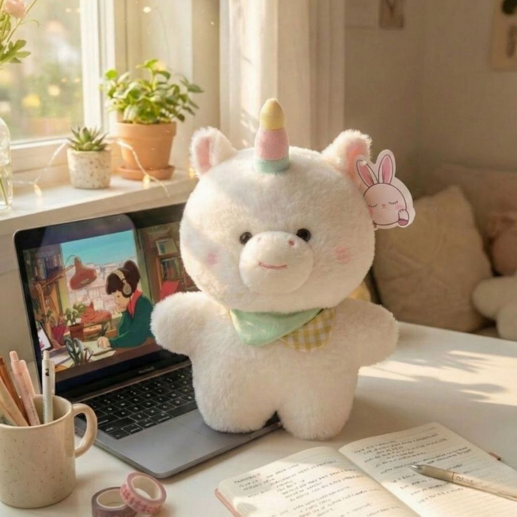 Gấu Bông Động Vật Mini Vịt,Gà,Khủng Long,Heo,Cáo Đeo Khăn Mặc Tã Trứng Lông Tơ Mềm Mại Quà Tặng Cho Bé,Bạn Gái