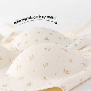 Combo 2 Áo Ngực Nữ Su Mút Vừa Không Đường May Ôm Nâng V1, Áo Lót Mềm Thoáng Hoa Nhí Xinh King Shop A-1846