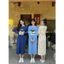 Đầm bầu bigsize chubby nữ dễ thương Váy dài suông chất nỉ PE dài tay xẻ tà không cổ hình cừu SHAUN THE SHEEP T1430G
