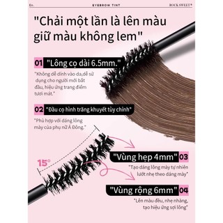 ROCKSWEET RS Mascara Lông Mày Nâu hồng nhạt – Chống nước, lâu trôi, nhanh khô, không lem Momoko