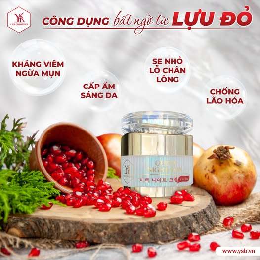 [GIÁ SỐC 95K - 30g] Kem Đêm Lựu Đỏ Collagen - Tái Tạo Da, Mờ Nám Chuyên Sâu (Hàng Hãng)