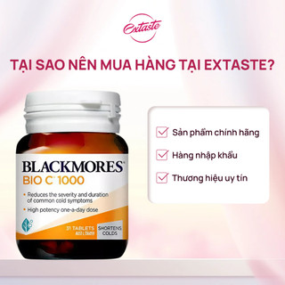 Vitamin C 1000mg Blackmores hộp 31 viên giúp tăng cường miễn dịch cho làn da tràn đầy sức sống