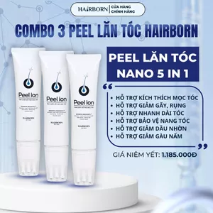 Combo 3 Peel Lăn Tóc HairBorn 60ml - Hỗ Trợ Mọc Tóc, Dưỡng Da Đầu, Giảm Rụng