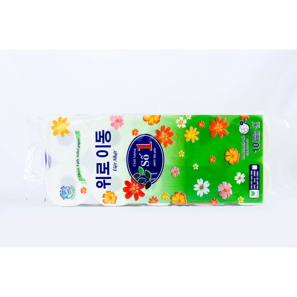 COMBO 2 Giấy Vệ Sinh Việt Nhật Số 1 Không Lõi/ Có Lõi 10 Cuộn 4 Lớp, Tan Nhanh, An Toàn, Thấm Hút Tốt, Chất Lượng