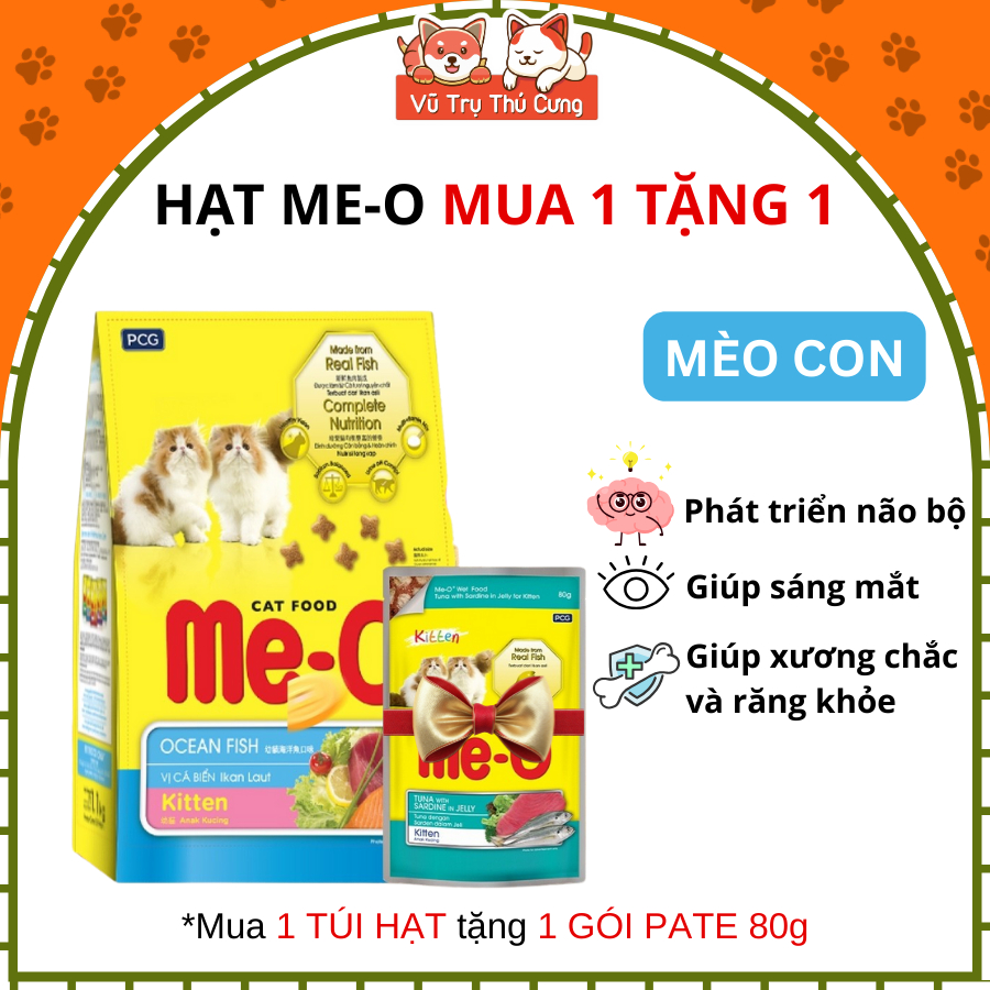 [1.1Kg] Thức ăn hạt Me-O Kitten dành cho mèo con dưới 12 tháng