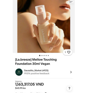 Kem nền căng bóng mỏng mịn Hàn Quốc La.breeze Foundation 30ml
