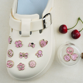 Sticker, Charm 3D chủ đề Pinky 25 bán lẻ DIY nhựa cứng gắn Dép Sục, Cá Sấu JB-325 Mita