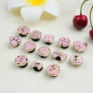 Sticker, Charm 3D chủ đề Pinky 25 bán lẻ DIY nhựa cứng gắn Dép Sục, Cá Sấu JB-325 Mita