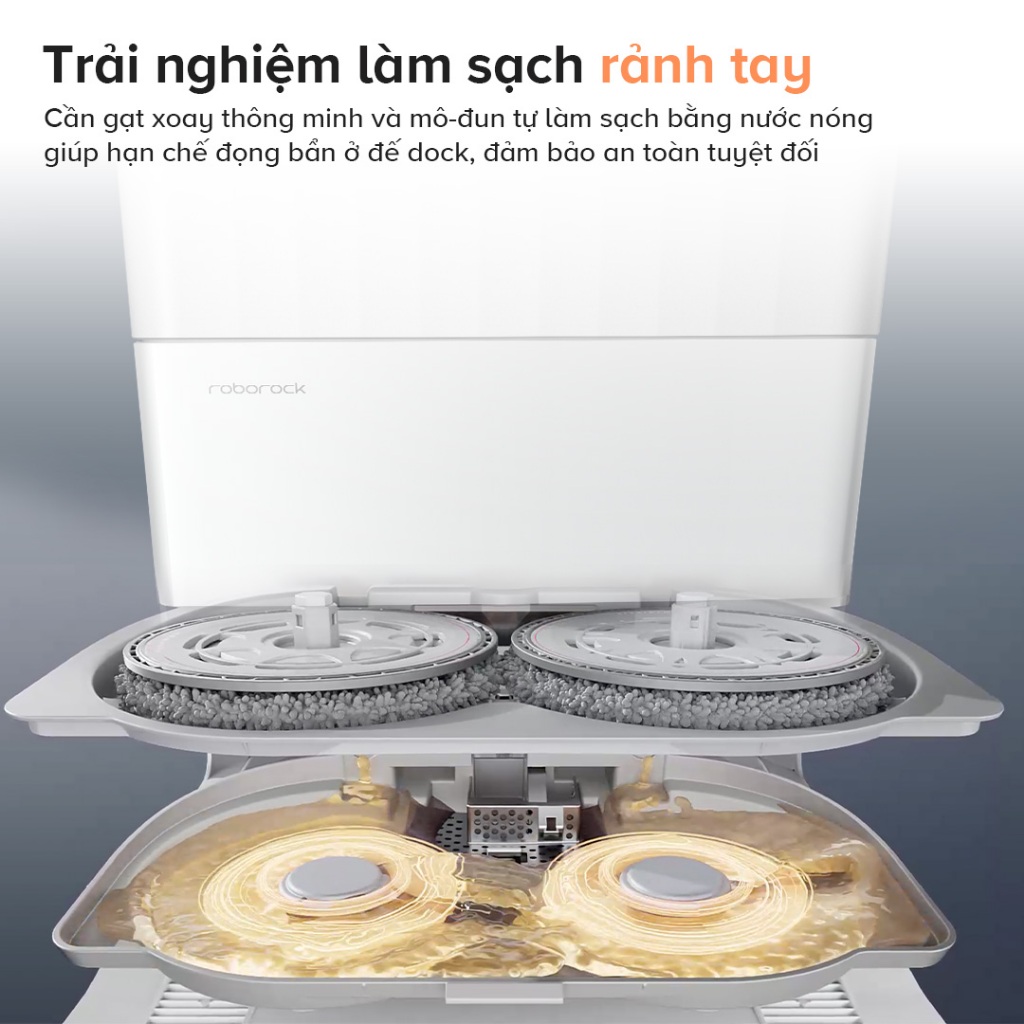 Roborock Qrevo Edge 5V1 - Robot hút bụi lau nhà - Bảo hành 2 năm - Lực hút 18.500Pa