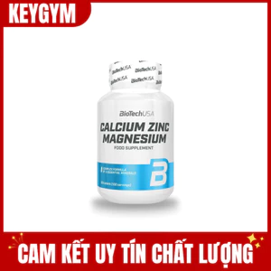 Viên Uống Bổ Sung Canxi Magie Kẽm CALCIUM ZINC MAGNESIUM BiotechUSA Hộp 100 Viên - KEYGYM