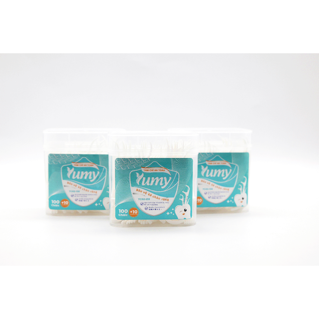 Combo 10 hộp Tăm chỉ nha khoa YUMY 110 chiếc sợi chỉ mảnh, vệ sinh an toàn cho răng miệng (TC02-135)