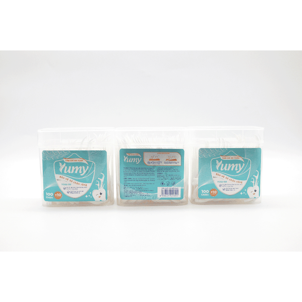 Combo 10 hộp Tăm chỉ nha khoa YUMY 110 chiếc sợi chỉ mảnh, vệ sinh an toàn cho răng miệng (TC02-135)